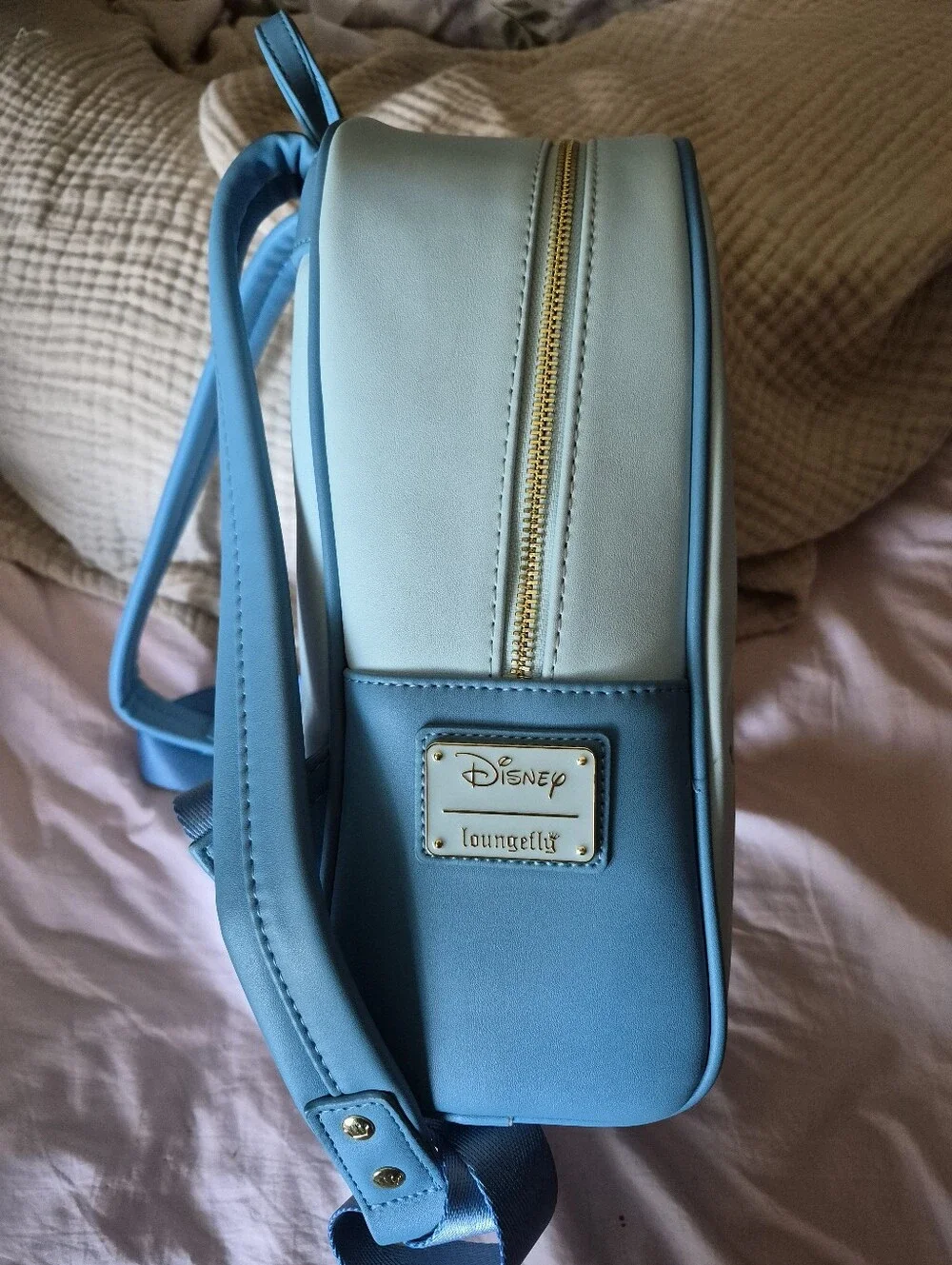 NWT Loungefly Disney The Little Mermaid Stained Glass Mini Backpack - Light Blue